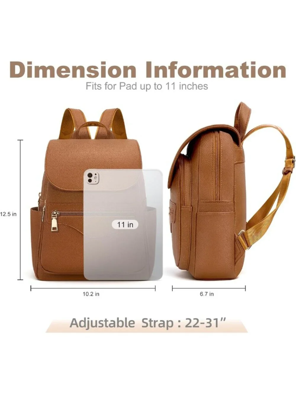 Stylish Mini Backpack Purse for Women | RFID Wallet, 10-Pocket Travel Daypack
